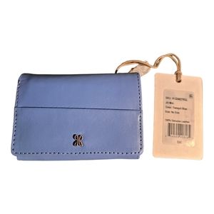 NWT HOBO INTERNATIONAL JILL Mini WALLET TRANQUIL BLUE billfold trifold coin zip